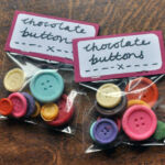 Coloured chocolate buttons