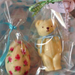 Moulded white chocolate; hand-painted and decorated Easter creations