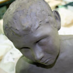 Stoneware clay head